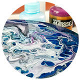 Pouring Paint Demo with Kate Belton pouring